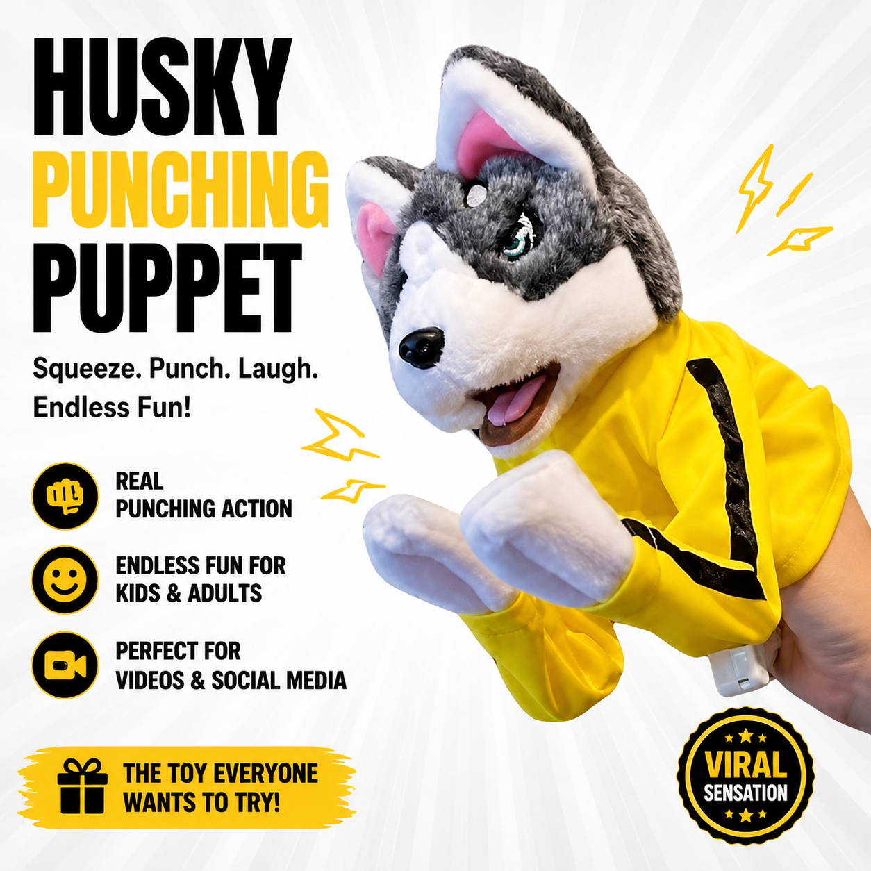 Husky Boxing Fun Puppets